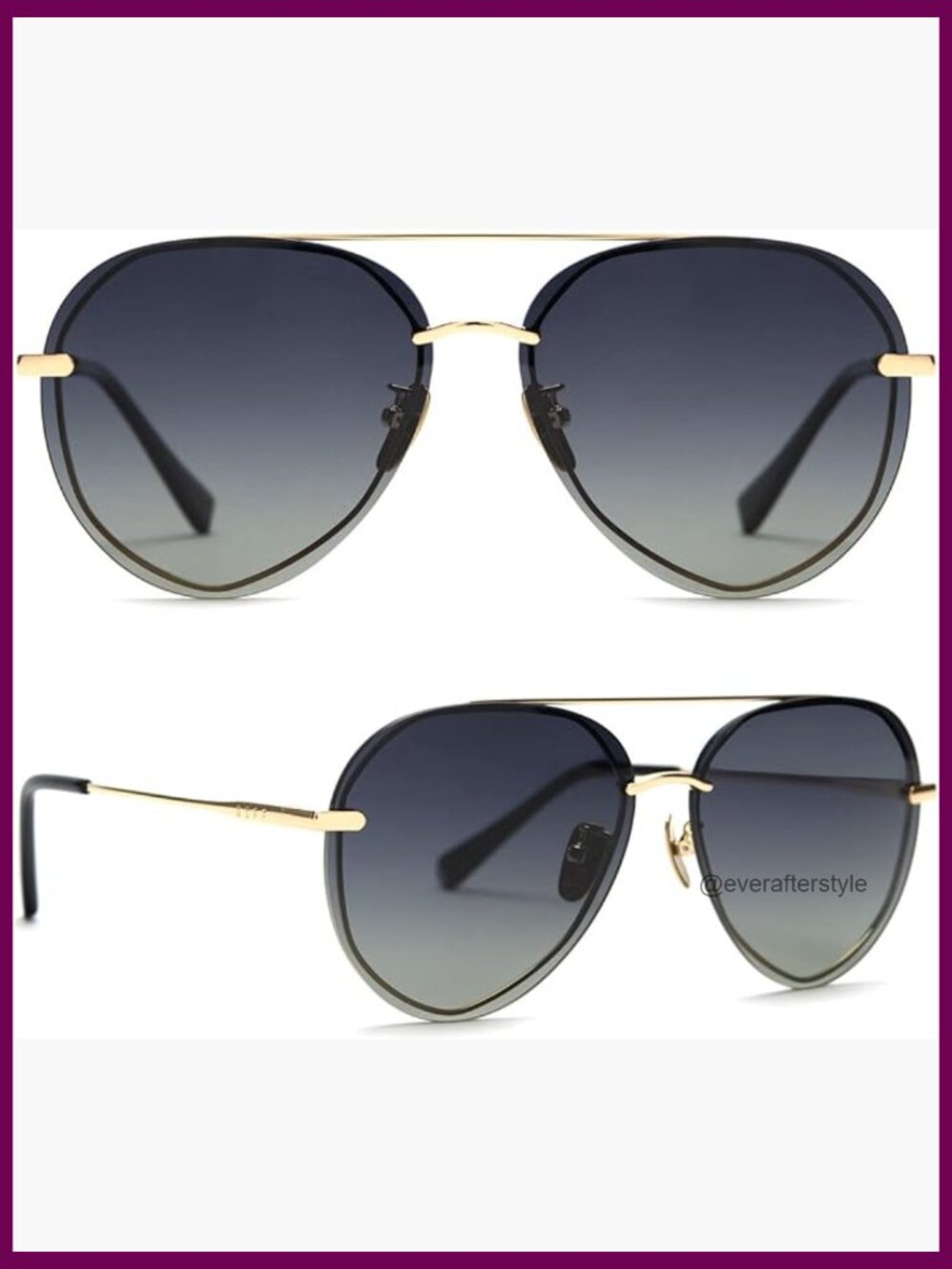Polarized Aviator Sunglasses for Women UV400 Protection Stainless Steel Frame